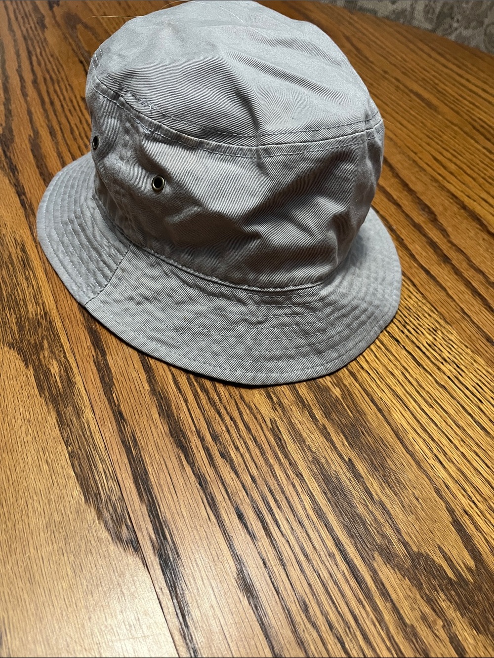 Men's Light Gray Cotton Bucket Hat - Everyday Casual